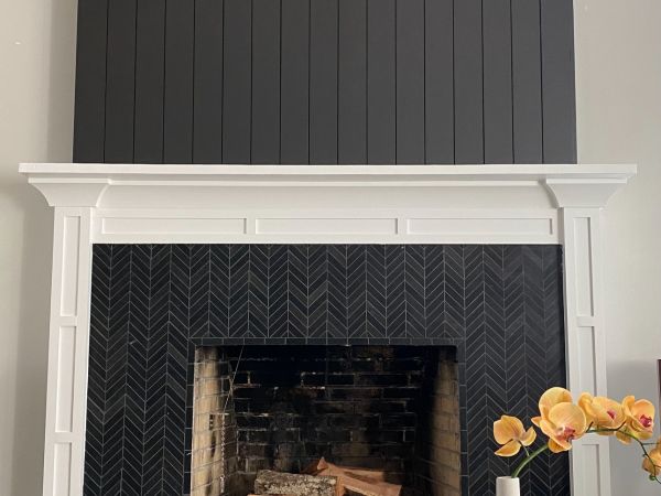 Shiplap Fireplace Feature