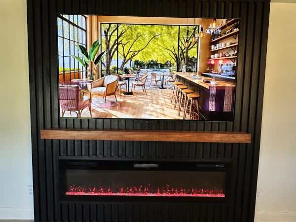 Slat Wall with Custom Mantle